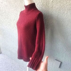 Banana Republic Deep Red Cowl Neck Sweater